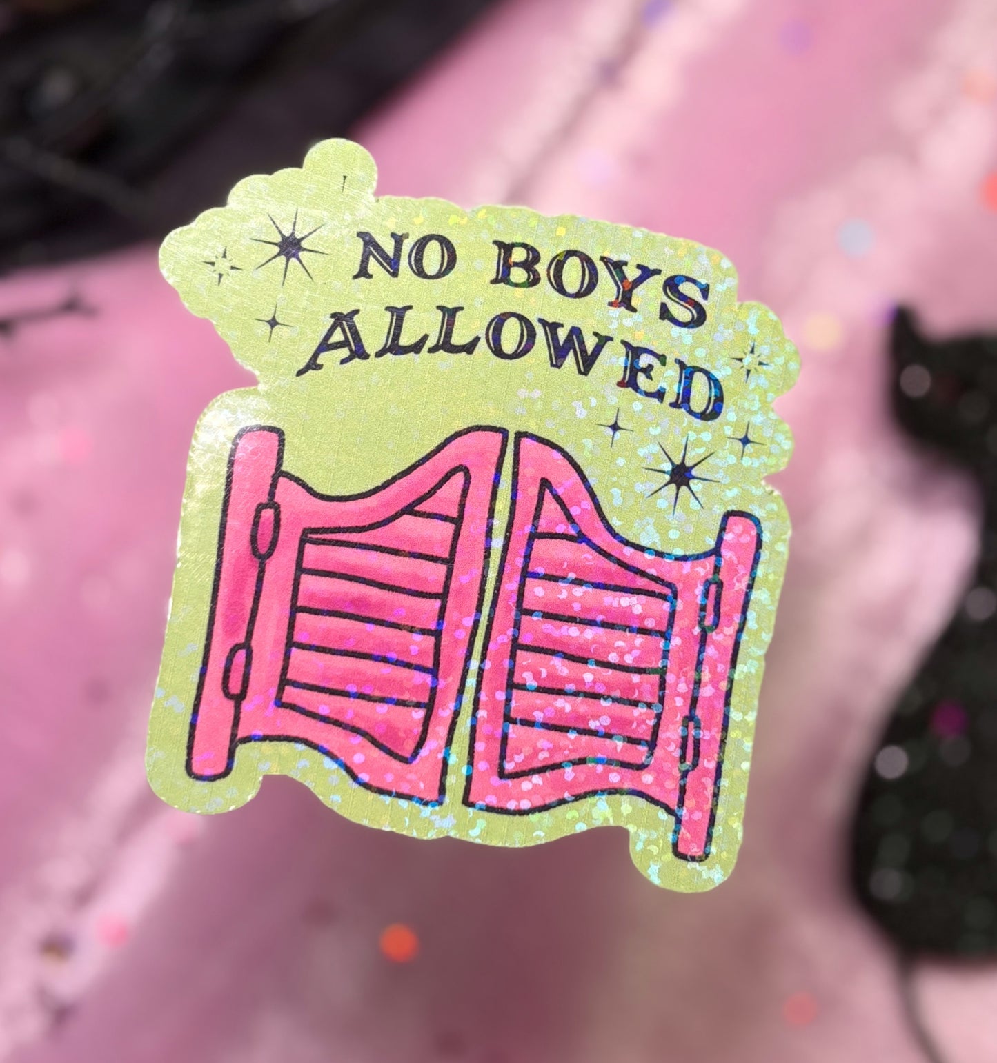 NO BOYS ALLOWED SALOON Sticker