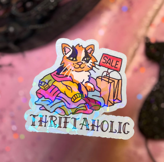 THRIFTAHOLIC Sticker