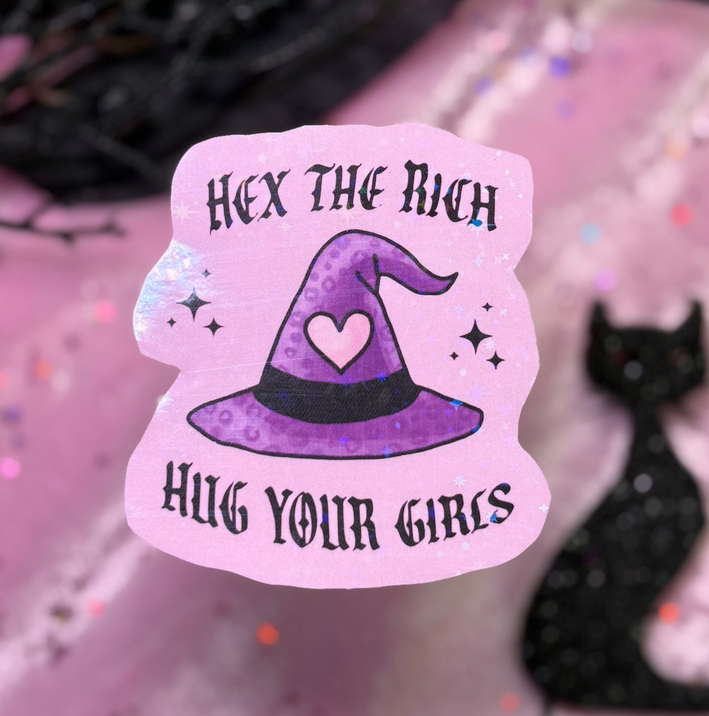 HEX THE RICH HUG YOUR GIRLS Sticker