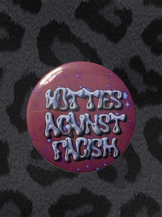 HOTTIES AGAINST FACISM Button