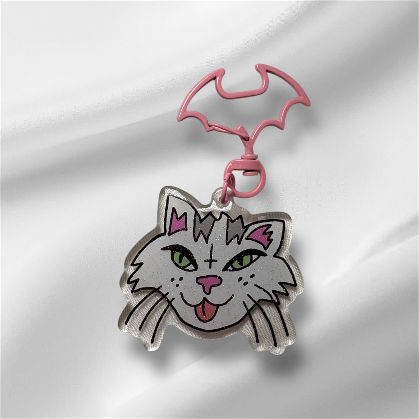 CLUB SABRINA LOGO Acrylic Glitter Epoxy Keychain image 0