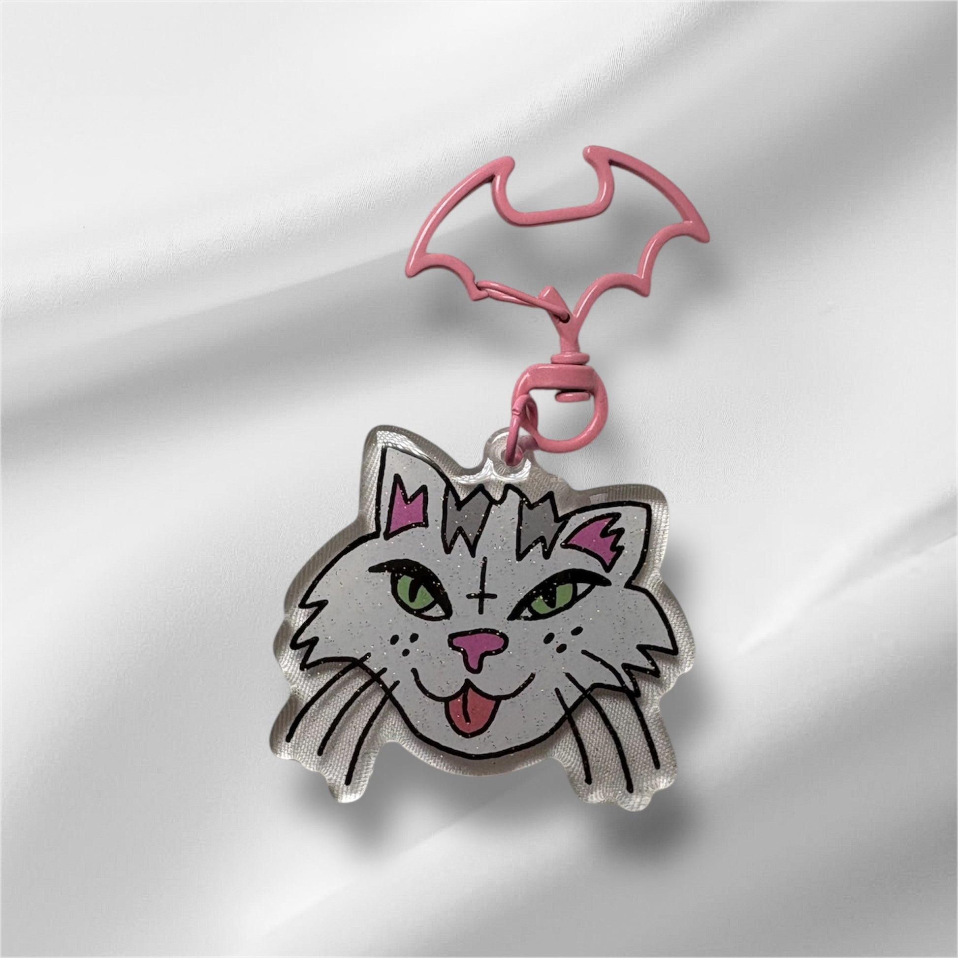 CLUB SABRINA LOGO Acrylic Glitter Epoxy Keychain image 0